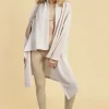 White Lydia Open Front Long Back Knitted Cardigan<IKRUSH Best