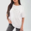White Mara Coco Paris Slogan Short Sleeve Top<IKRUSH Clearance