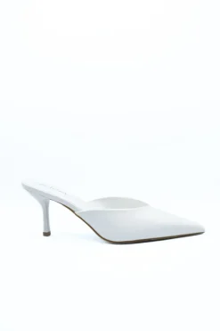 White Mariana Pointed Toe Slip-on High Heels<IKRUSH Sale