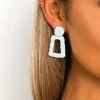 White May Statement Mini Drop Earrings<IKRUSH Fashion