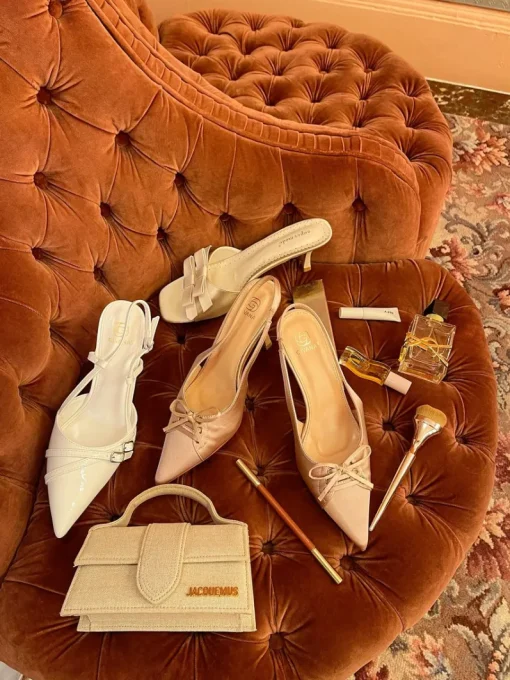 White Miranda Slingback Strappy Buckle High Heels<IKRUSH Hot