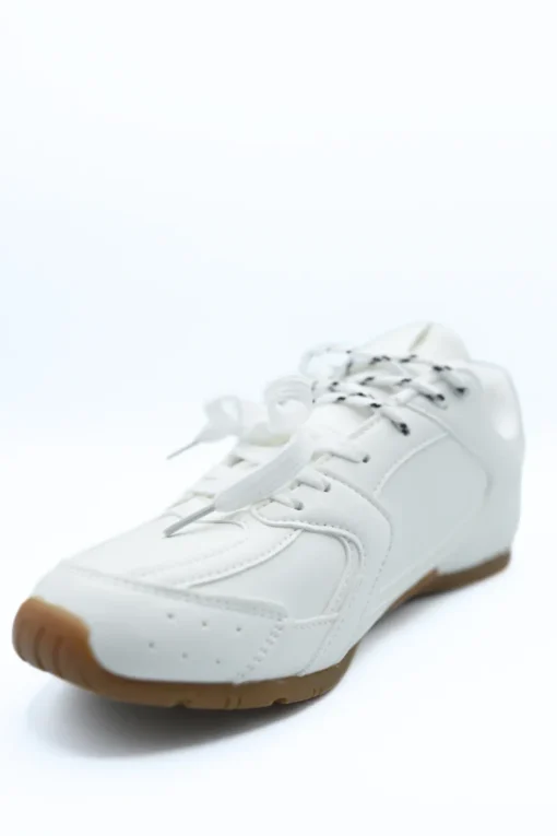 White Molly Double Contrast Lace Up Flat Trainers<IKRUSH Fashion
