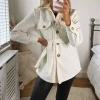 White Quinn Belted Shacket<IKRUSH Clearance