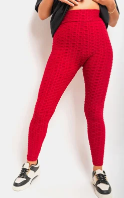 Wine Francesca High Waist Yoga Pants Tummy Control Leggings<IKRUSH Discount