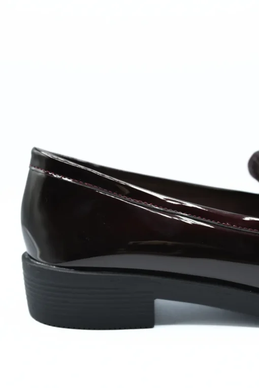 Wine Janelle Bow Detail Flatform Slip On Loafer Shoes<IKRUSH Sale