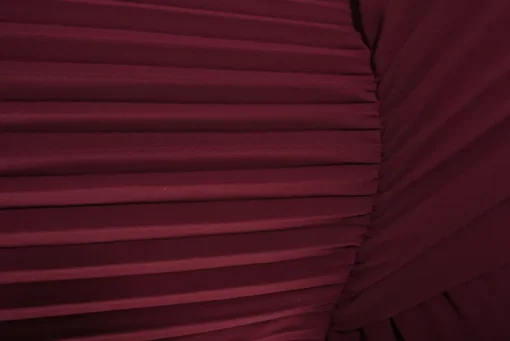Wine Myra Long Sleeve V-Neck Pleated Maxi Dress<IKRUSH Discount