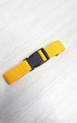 Yellow Ally Fabric Buckle Belt<IKRUSH Outlet