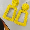 Yellow April Statement Mini Drop Earrings<IKRUSH Hot