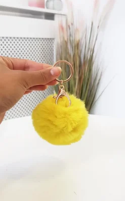 Yellow Nelly Pom Pom Keyring<IKRUSH Discount